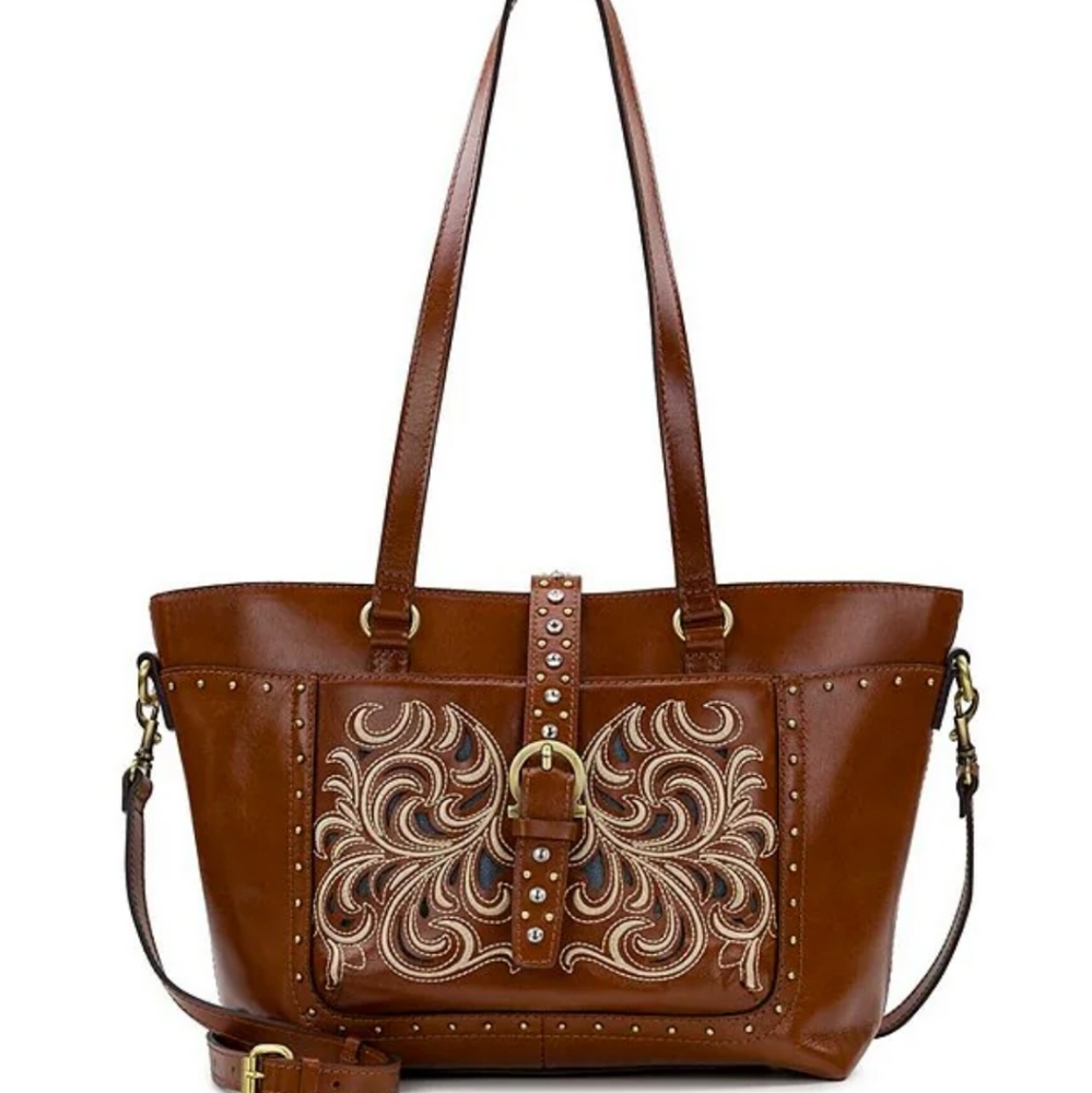 Patricia Nash Noto Small Gold Tote Bag